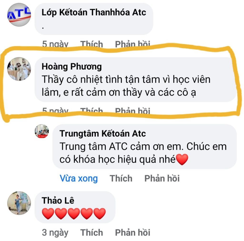 Hoc ke toan tai Thanh Hoa SÁNG NAY THẦY CÔ ATC VUI QUÁ, GIẢNG HĂNG SAY TUYỆT VỜI HƠN...VÌ ĐỌC FEEDBACK CỦA HỌC VIÊN