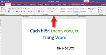 Hoc tin hoc van phong o Thanh Hoa Nếu thanh công cụ trong word của bạn bị biến mất, bạn hãy thử tham khảo bài viết này nhé!1.Thanh Công