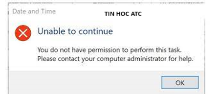 Học tin học ở thanh hóa Khi gặp thông báo unable to continue date and time phải xử lý như thế nào? Mời bạn theo dõi bài viết sau đây nhé!