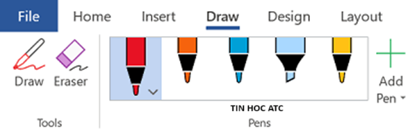 Học tin học cấp tốc ở thanh hóa Cách lấy bút vẽ trong word, giúp bạn soạn thảo văn bản, tin học ATC xin chia sẽ cùng bạn trong