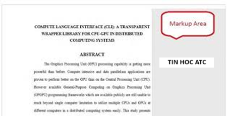 Học tin học tại thanh hóa Word của bạn đang bị lỗi Markup Area? Khắc phục thế nào đây? Mời các bạn tham khảo bài viết hướng dẫn
